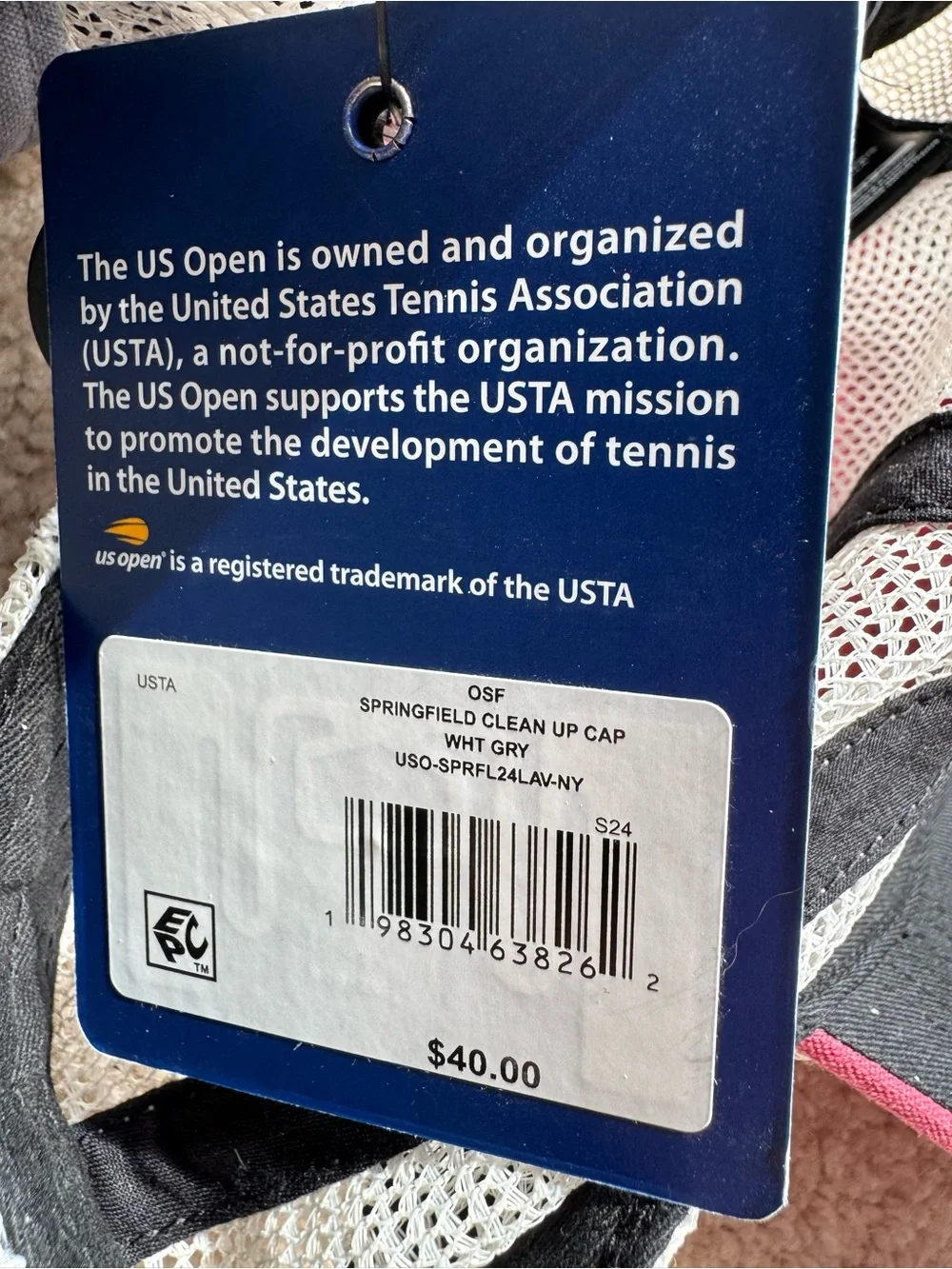 47 US Open Maroon and White Mesh Trucker Cap